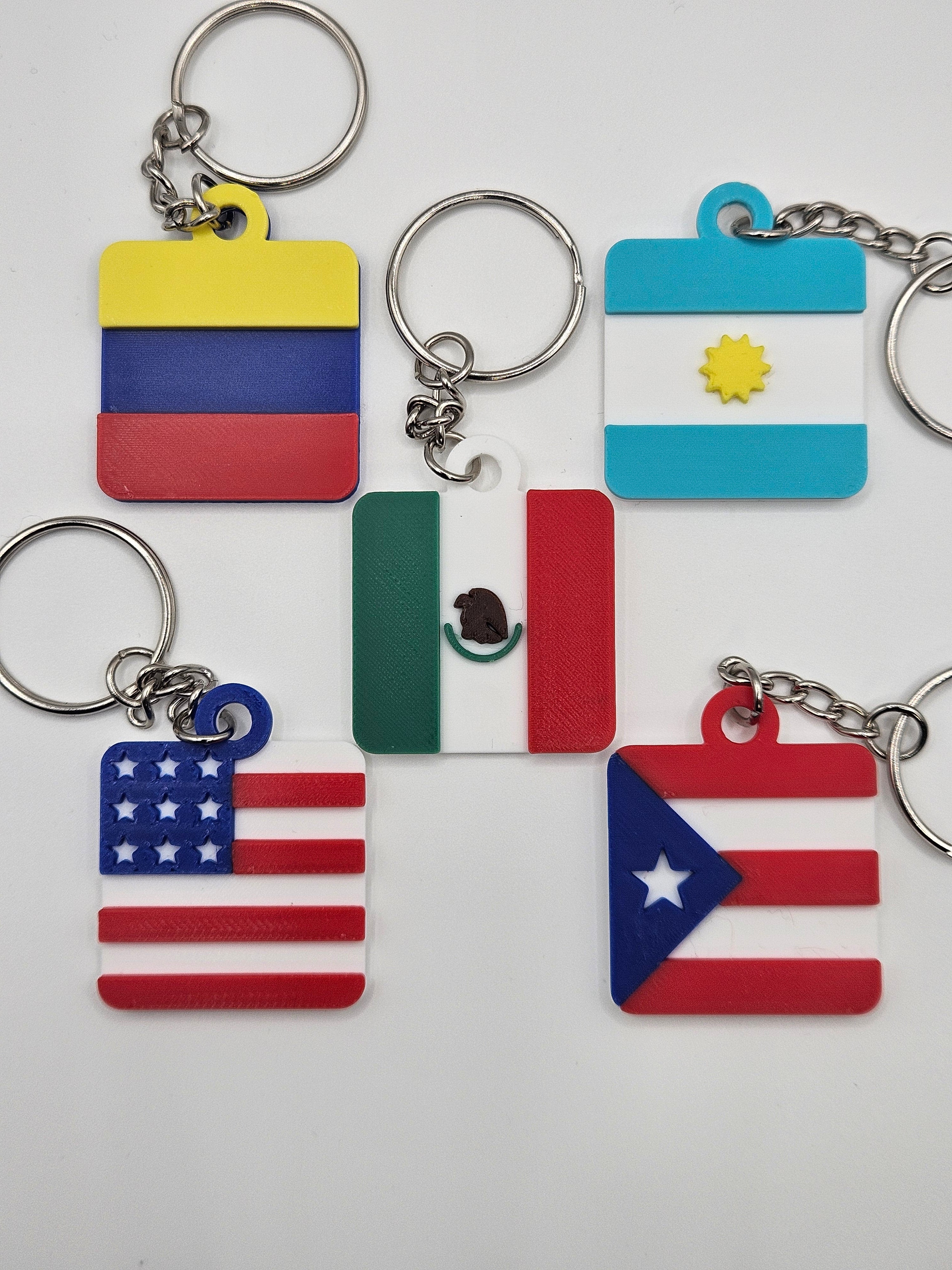 Country Flag Keychain – 3D Printed Accessory