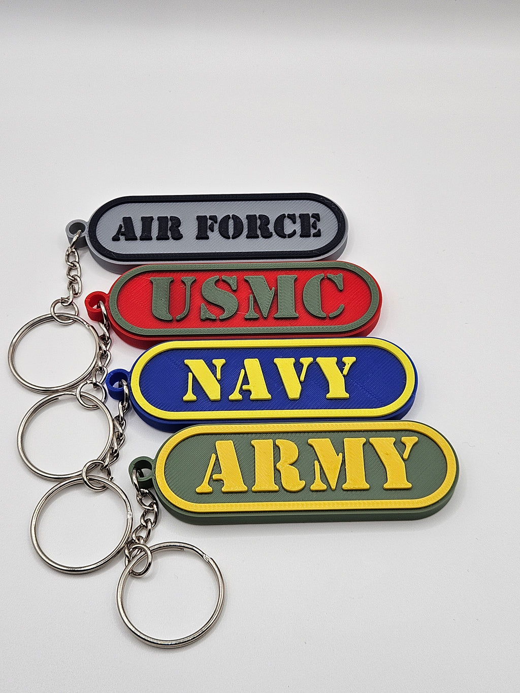 Military Branch Keychain – 3D Printed Accessory